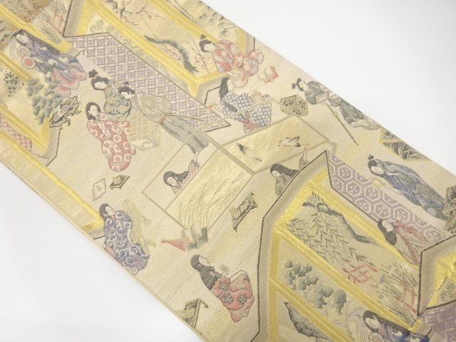 着物・帯 ] - 袋帯 平安絵巻屏風模様織出し袋帯 | 宗 sou::お茶道具